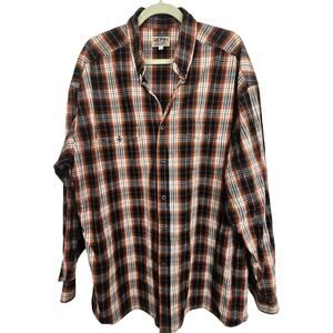 Barn Fly Mens Plaid Western Shirt Size XL Cowboy Rodeo Country Ranch Casual Farm